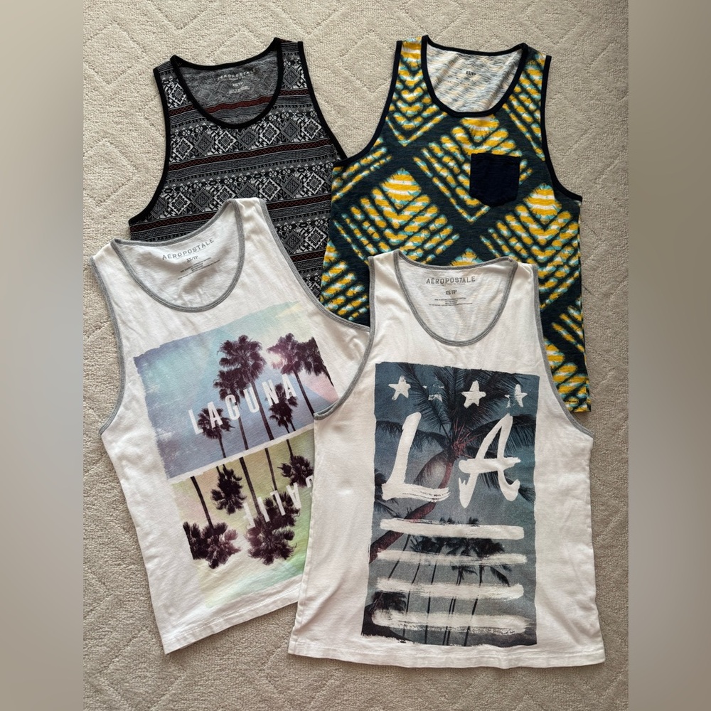 Aeropostale/Men Bundle of 4 Tank/ Muscle Tees/ XS
